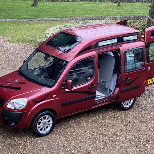 2007 (57)reg Fiat Doblo 1.9 M-Jet Micro Camper Van 2 Berth Red Metallic