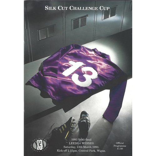 1993 Leeds v Widnes Rugby League Challenge Cup Semi Final Programme