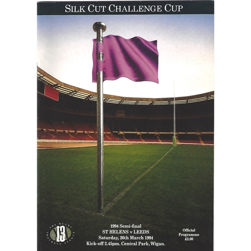 1994 St. Helens v Leeds Rugby League Challenge Cup Semi Final Programme