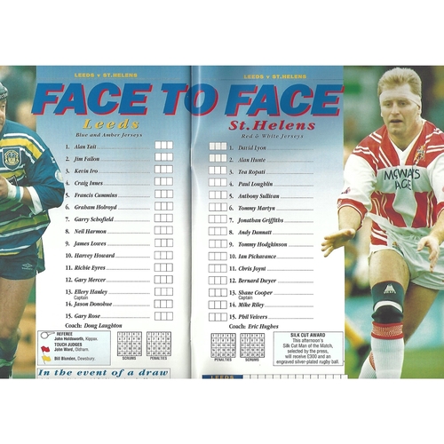 1994 St. Helens v Leeds Rugby League Challenge Cup Semi Final Programme