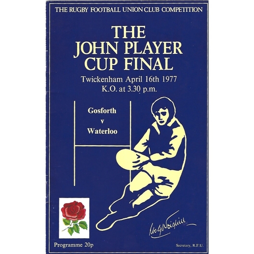 John Player Cup Final Rugby Union Programmes
