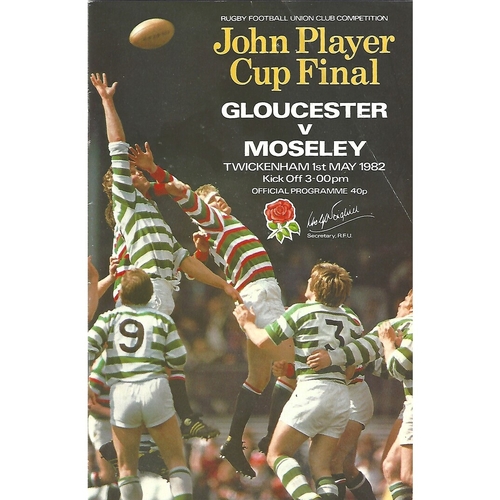 John Player Cup Final Rugby Union Programmes