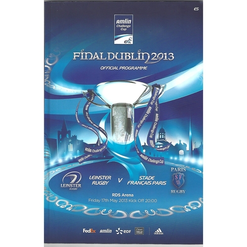 European Challenge Cup Final Rugby Union Programmes