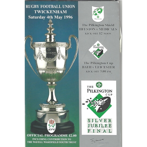 1996 Bath v Leicester Pilkington Cup Final Rugby Union Programme & Match Ticket