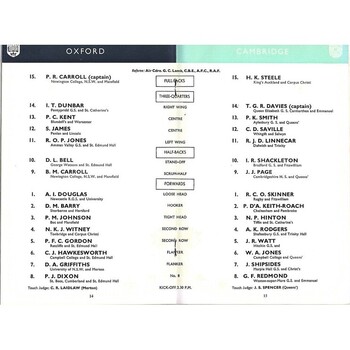 1970 Oxford v Cambridge Varsity Match Rugby Union Programme