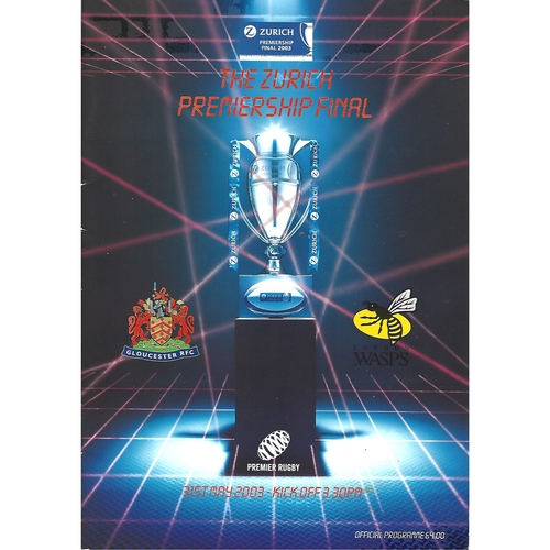 Zurich Championship Final Rugby Union Programmes