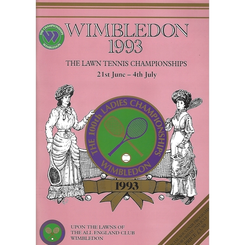 1993 (11th Day) Wimbledon Tennis Programme