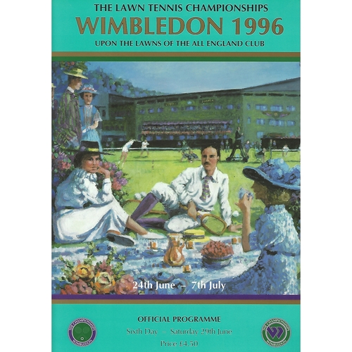 1996 (6th Day) Wimbledon Tennis Programme