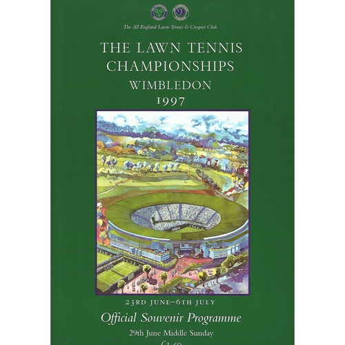 1997 (Middle Sunday) Wimbledon Tennis Programme + Insert