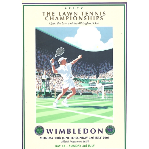 2005 (13th Day) Wimbledon Tennis Programme