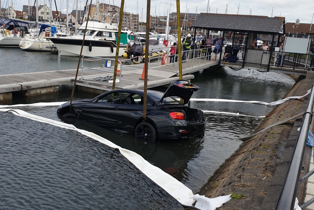 Car Salvage at Port Solent Marina
