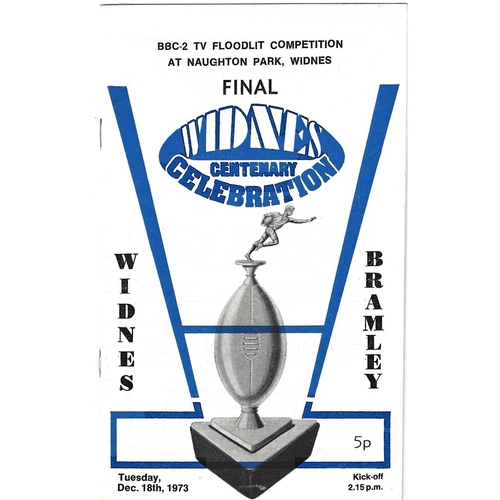 BBC2 Floodlight Competition Final Rugby League Programmes