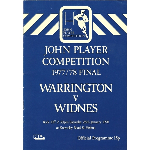 John Player Competition/John Player Trophy Final Rugby League Programmes