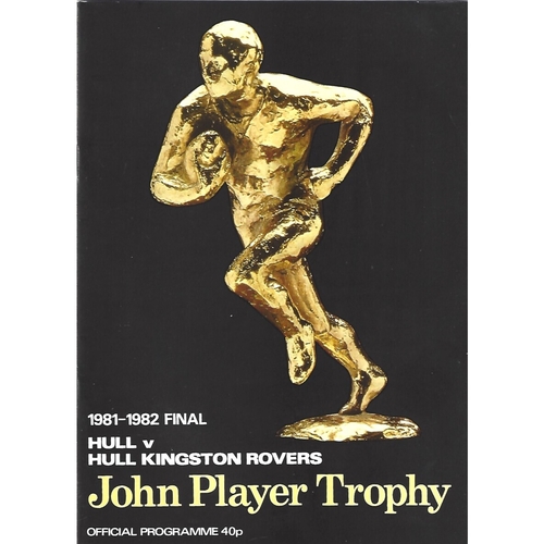 John Player Competition/John Player Trophy Final Rugby League Programmes