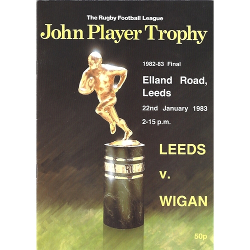 1982/83 Leeds v Wigan John Player Trophy Final Rugby League Programme