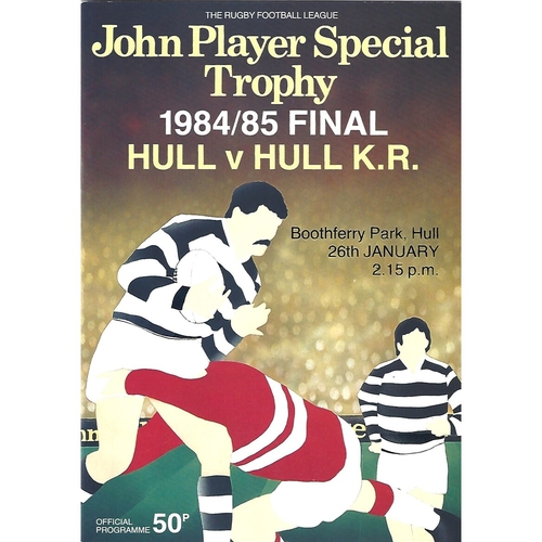 1984/85 Hull v Hull KIngston Rovers John Player Special Trophy Final Rugby League Programme