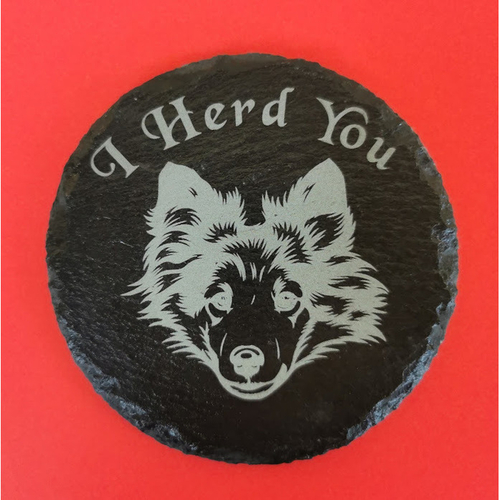 I Herd You slate coaster