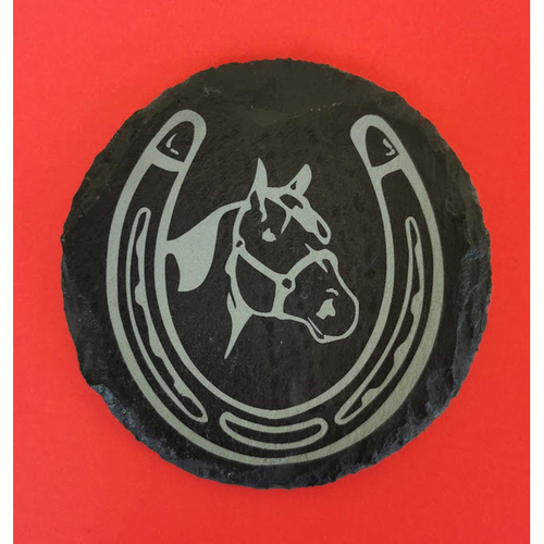 Horse Shoe slate coaster