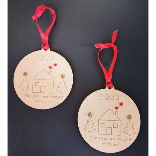 Christmas Tree decoration "The year we stayed home"