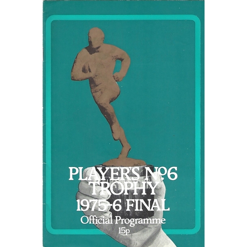 Players No. 6 Trophy Competition Final Rugby League Programmes