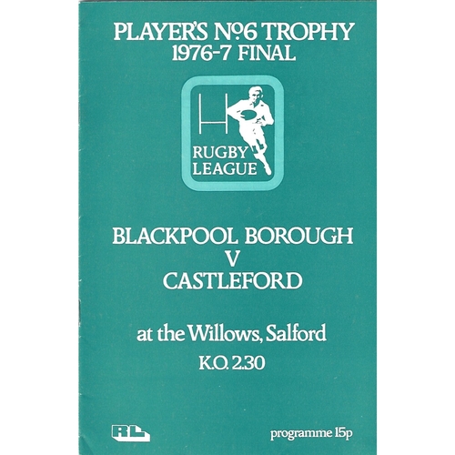 Players No. 6 Trophy Competition Final Rugby League Programmes