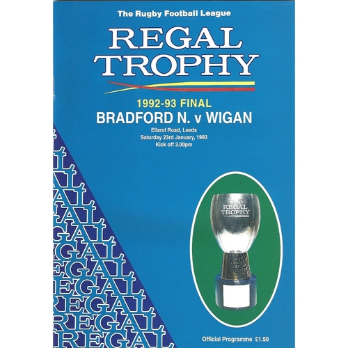Regal Trophy Final Rugby League Programmes