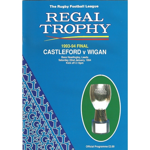 Regal Trophy Final Rugby League Programmes
