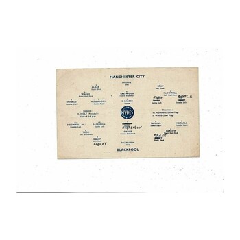 1944/45 Manchester City v Blackpool Football Programme April
