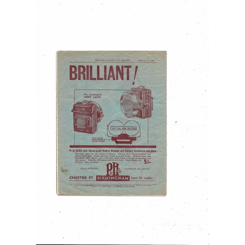 1935/36 Aston Villa v Huddersfield Town FA Cup Football Programme