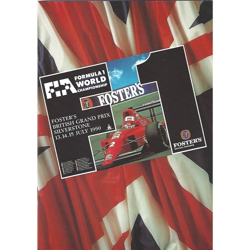 1990 British Grand Prix Motor Racing Programme & Racecard