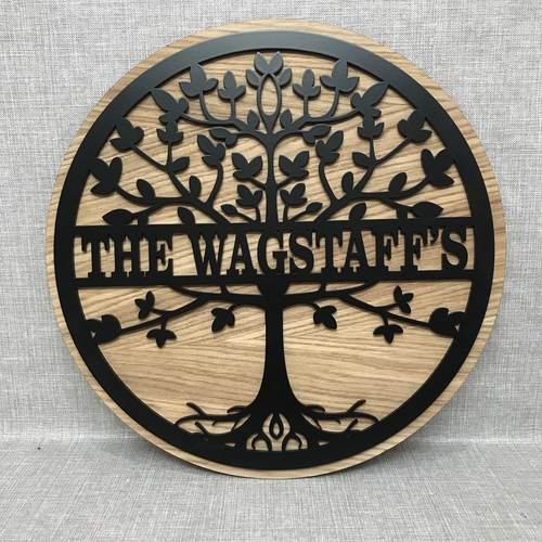 Customised Tree Of Life Monogram |Family Name sign