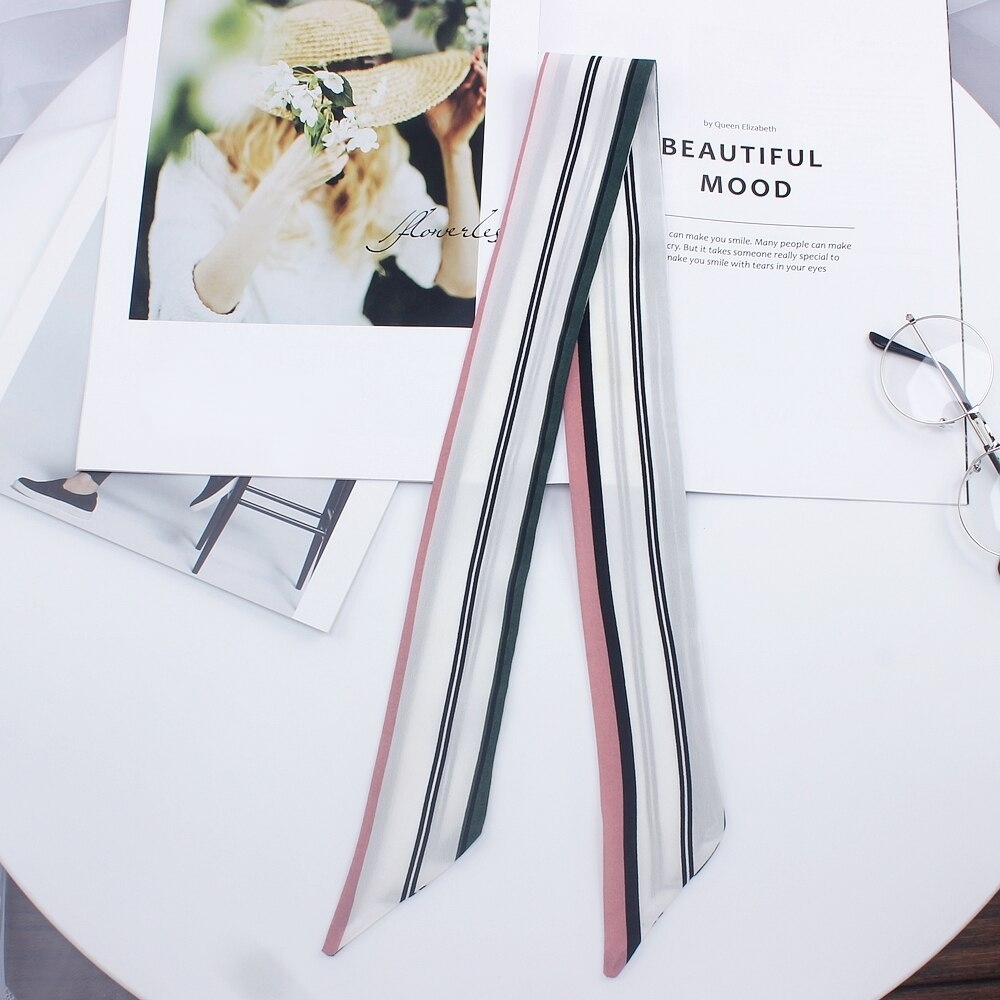 Set of Two Striped Handmade Headscarves