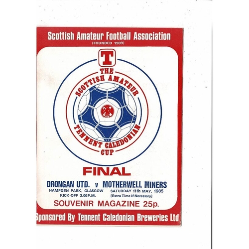 Scottish Amateur Cup Final Football Programmes