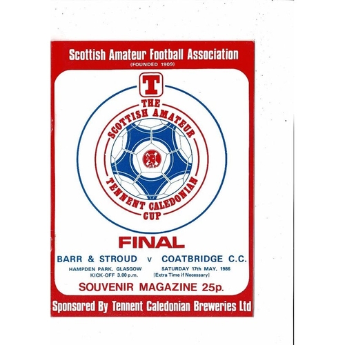 Scottish Amateur Cup Final Football Programmes