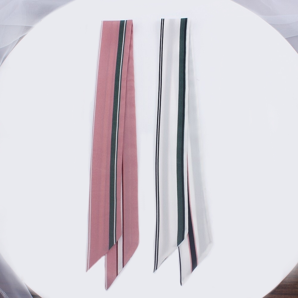 Set of Two Striped Handmade Headscarves