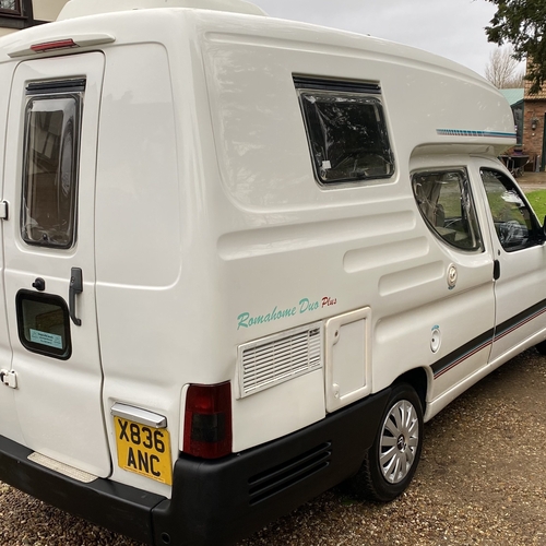 2000(X)reg Romahome Duo Plus 4 Seater Citroen Berlingo 1.9D Motorhome Camper Van
