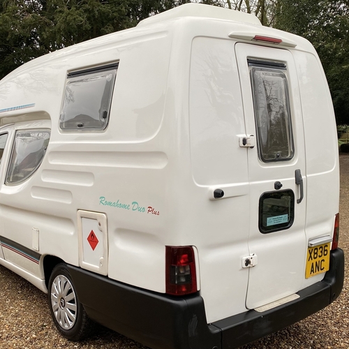 2000(X)reg Romahome Duo Plus 4 Seater Citroen Berlingo 1.9D Motorhome Camper Van