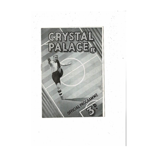 Crystal Palace v Aberdeen Friendly Football Programme 1947/48