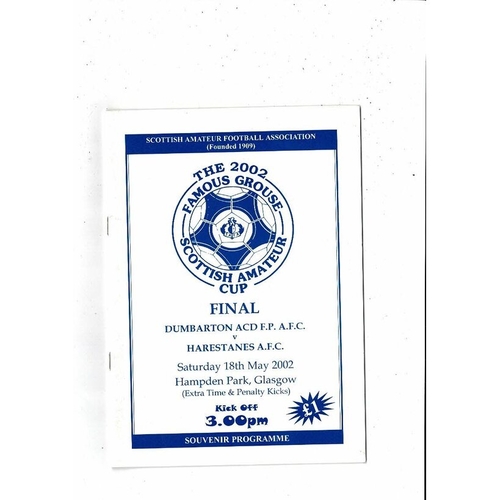 Scottish Amateur Cup Final Football Programmes
