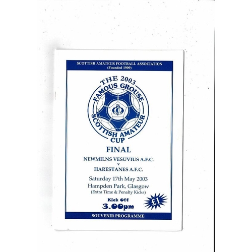 Scottish Amateur Cup Final Football Programmes