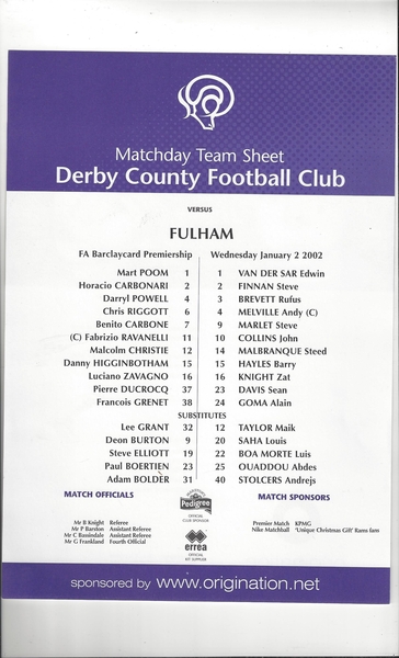 Many more Football Programmes listed today