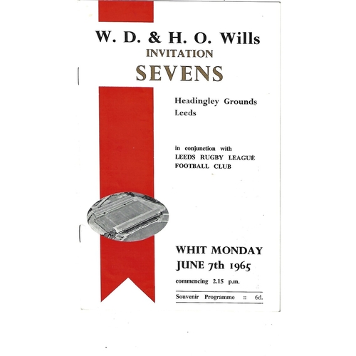1965 Rugby League Invitation Sevens Programme