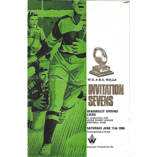 1966 Rugby League Invitation Sevens Programme