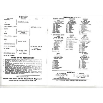 1973 Rugby League Sevens Programme