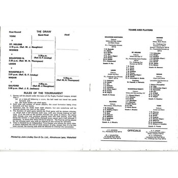 1978 Rugby League Embassy Sevens Programme