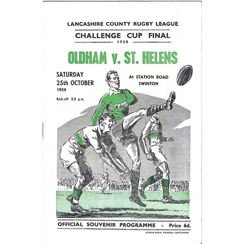 Lancashire County Challenge Cup Final Rugby League Programmes