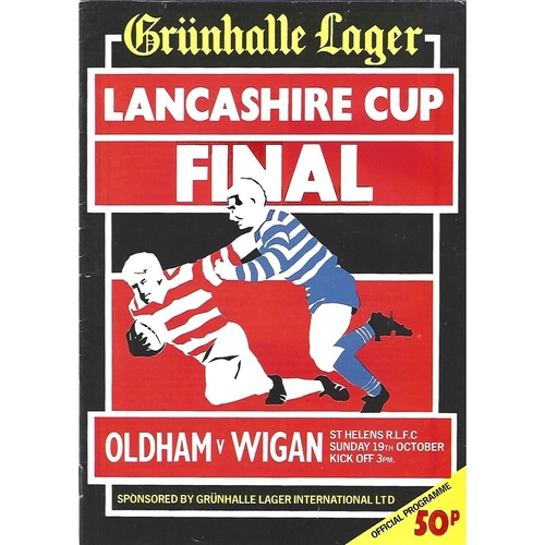 Lancashire County Challenge Cup Final Rugby League Programmes