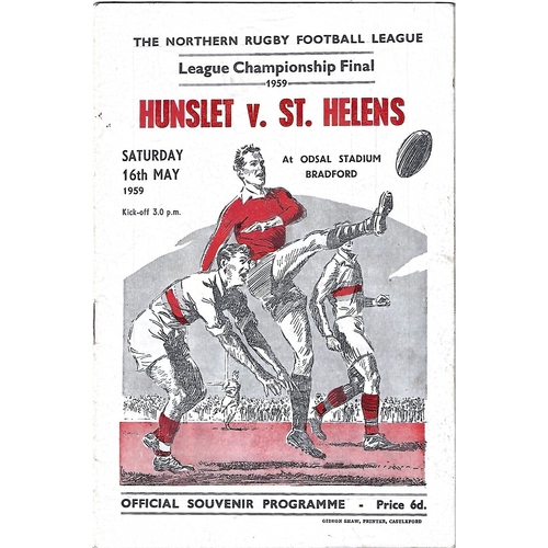 Northern Rugby League Championship Final Rugby League Programmes