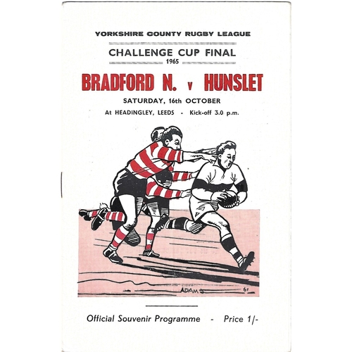 1965 Bradford Northern v Hunslett Yorkshire County Challenge Cup Final Rugby League Programme