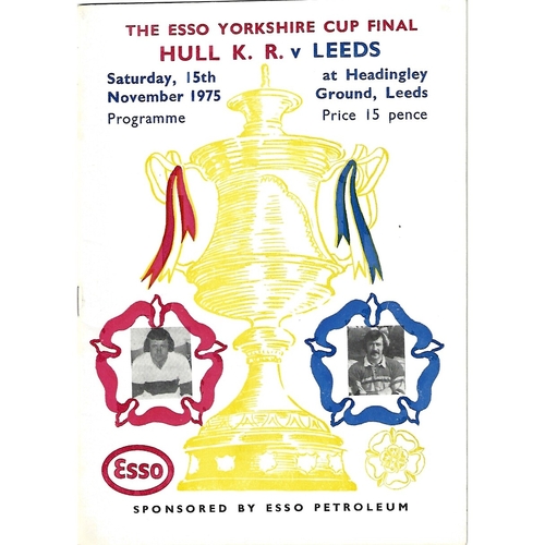 Yorkshire County Challenge Cup Final Rugby League Programmes